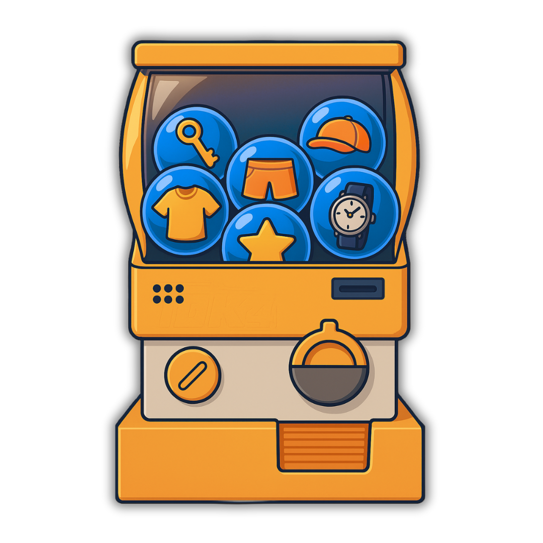 Gatcha machine illustration